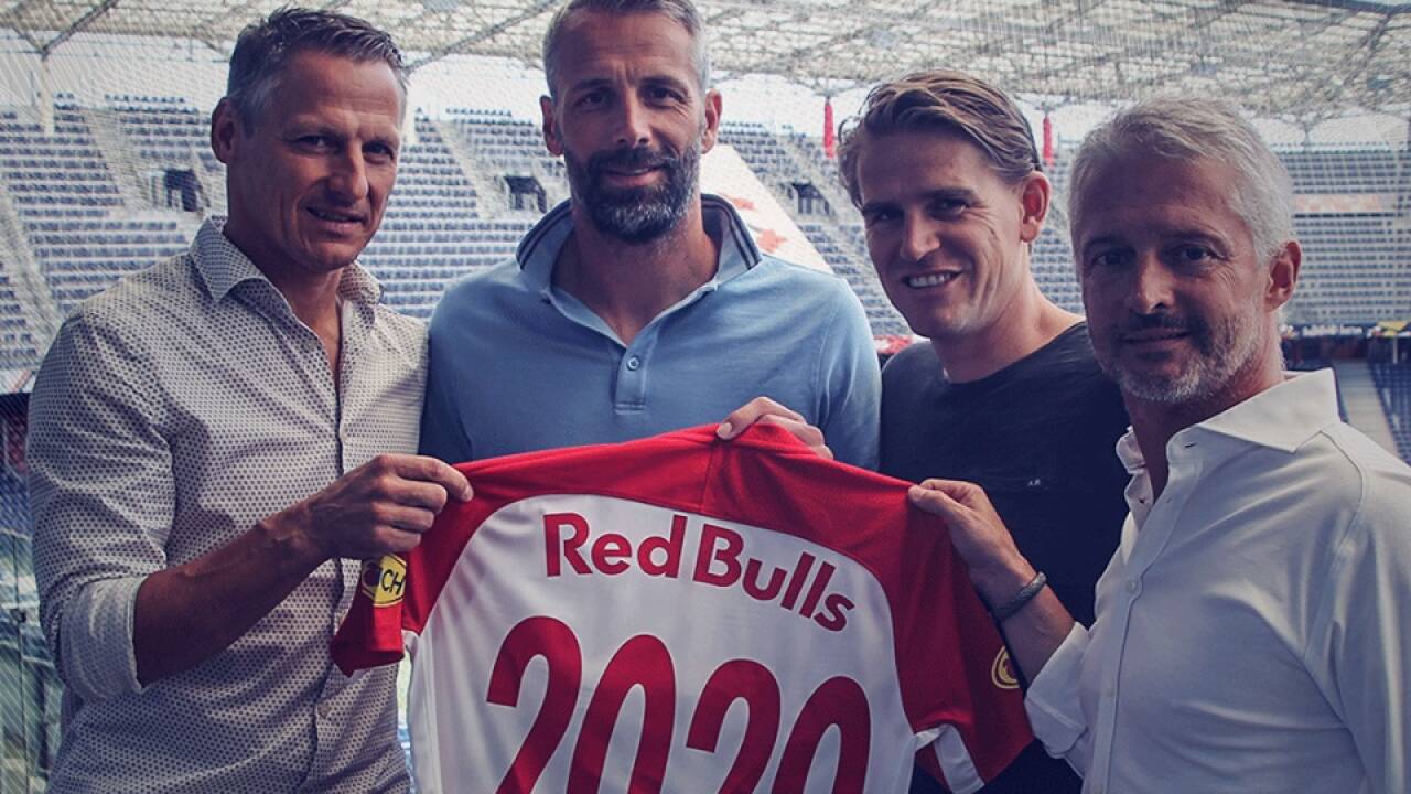 Geschäftsführer Reiter, Erfolgstrainer Rose, Sportdirektor Freund und Präsident Lürzer (v.l.). 