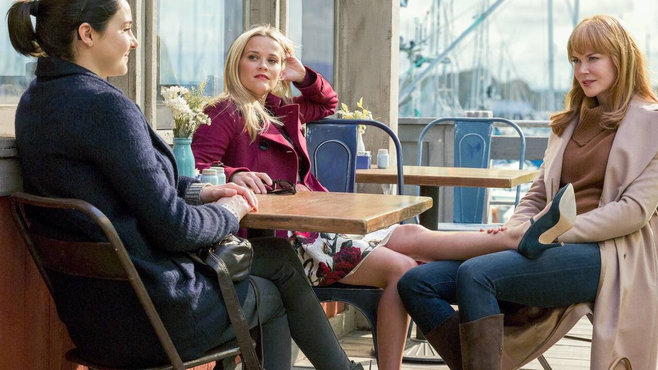 Neu zugezogen: Shailene Woodley (Jane) mit den etablierten Reese Witherspoon (Madeline) und Nicole Kidman (Celeste).  