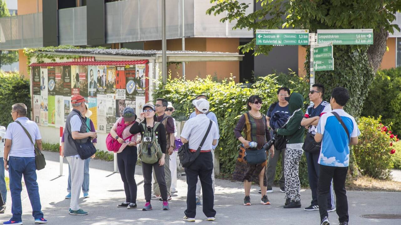 Zu Fronleichnam herrschte am Reisebusterminal Nonntal reger Betrieb.  