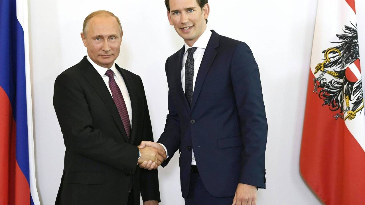 Am späten Nachmittag traten Bundeskanzler Sebastian Kurz und Wladimir Putin vor die Presse.  