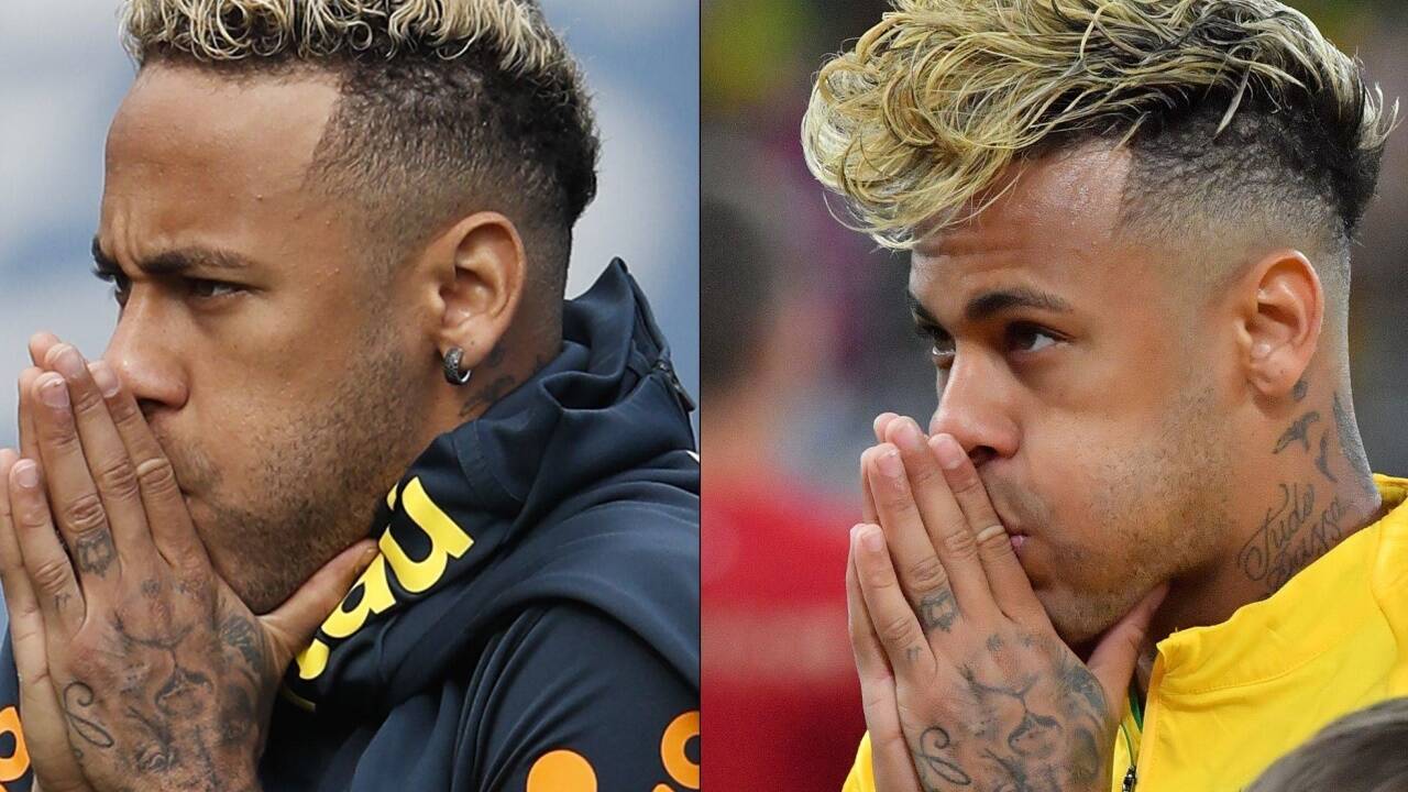 Brasiliens Topstar Neymar änderte erneut seine Frisur bei dieser Weltmeisterschaft. 