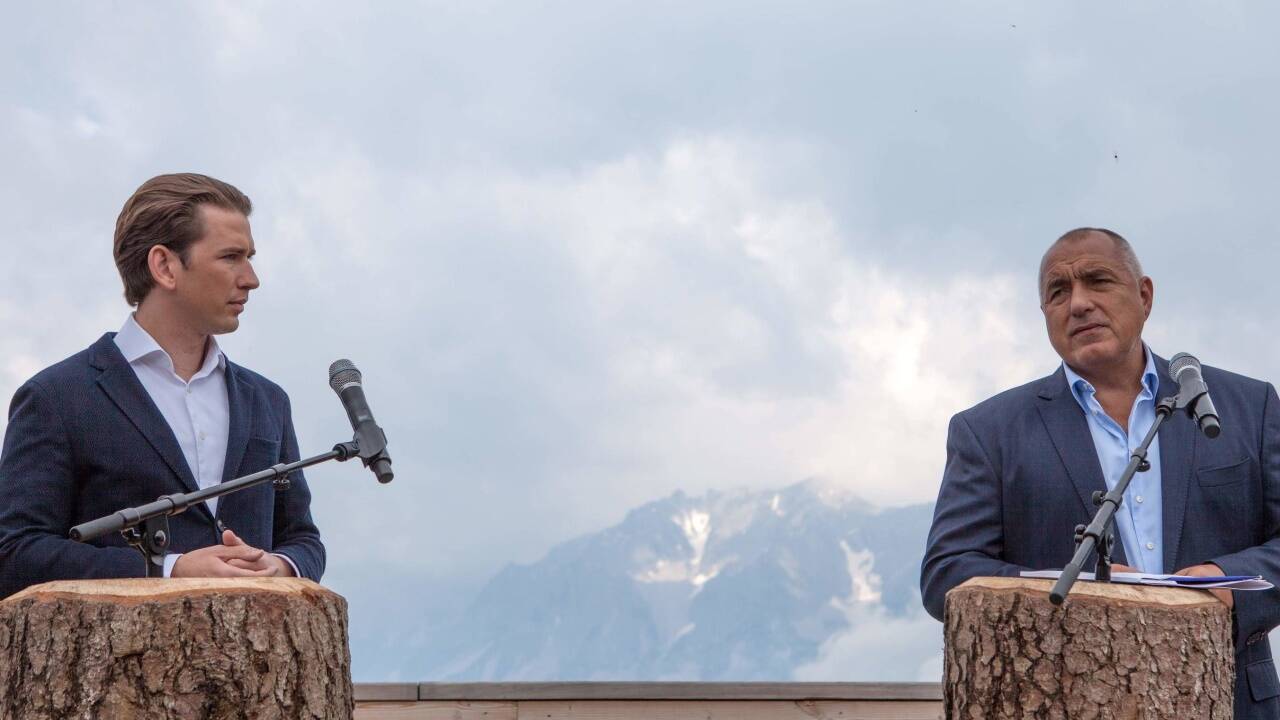 Übergabe des EU-Ratsvorsitzes an Österreich in Schladming. 