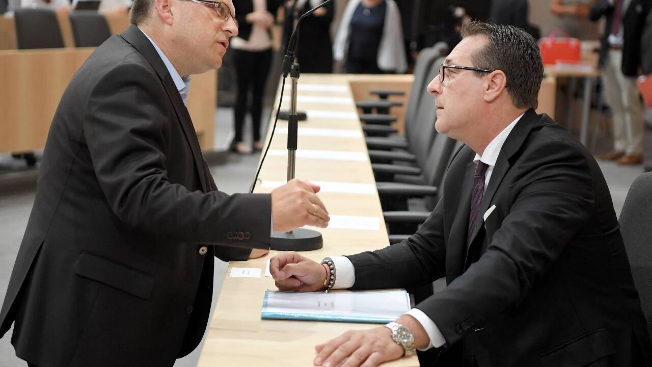 ÖVP-Klubchef August Wöginger (l.) und Vizekanzler Heinz-Christan Strache. 