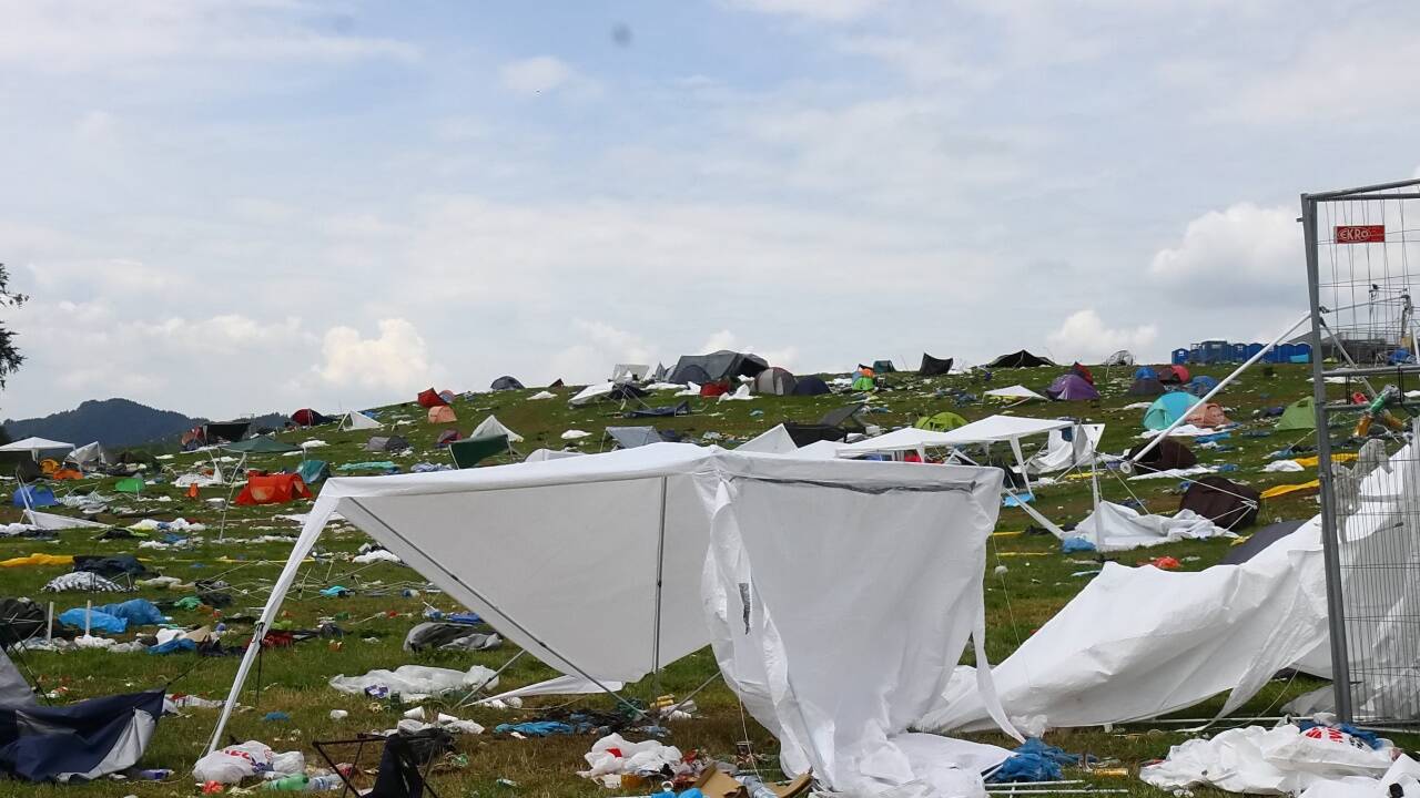 Das ist das, was vom Electric Love Festival (kurz ELF) übrig geblieben ist.  
