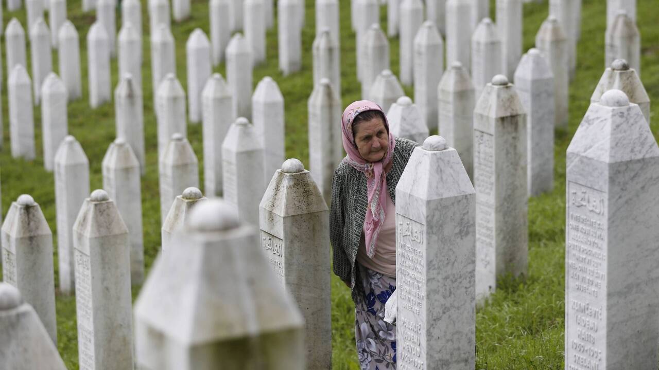Die Gedenkstätte in Potocari nahe Sebrenica am Mittwoch (11. Juli 2018). 