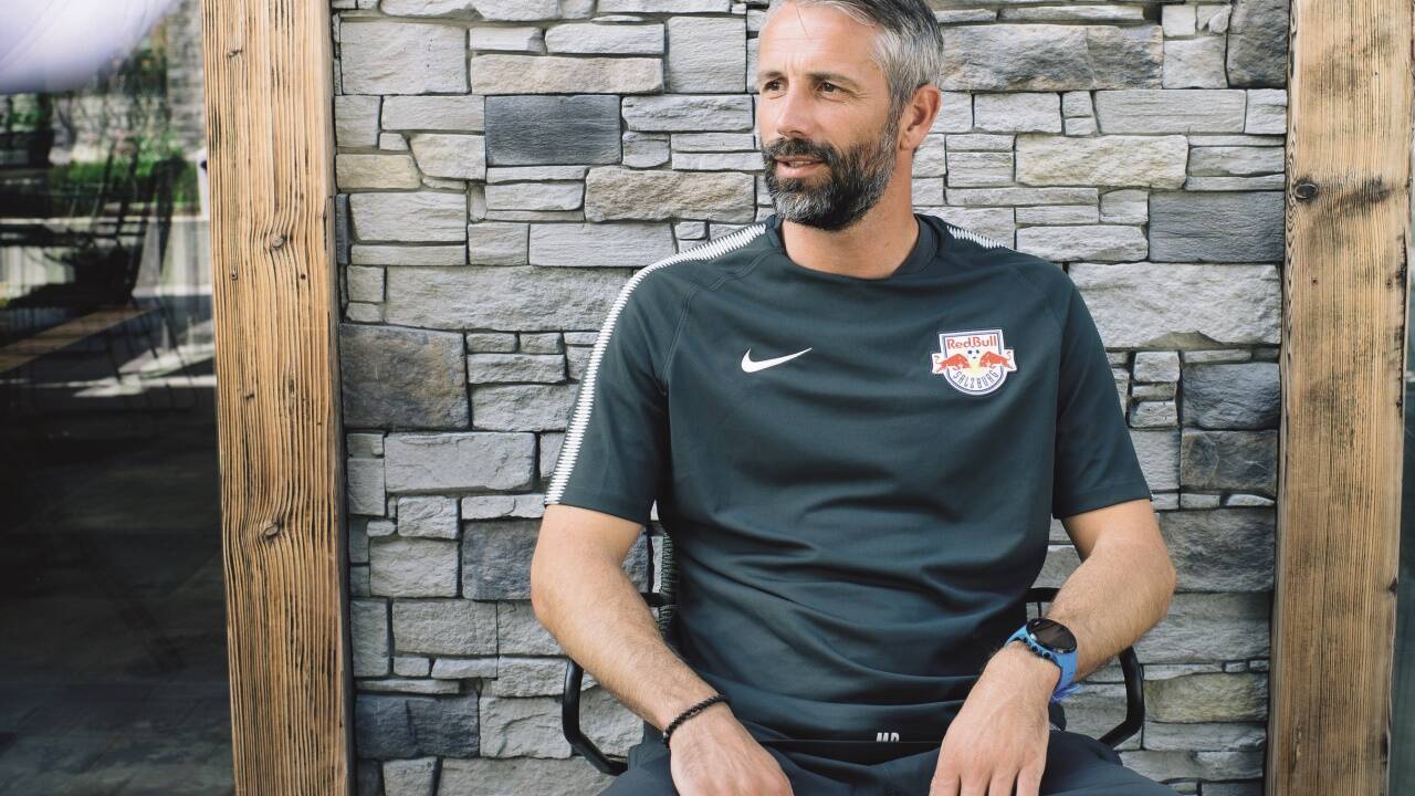 Marco Rose nahm sich in einer Trainingspause Zeit für das Interview. marco riebler 