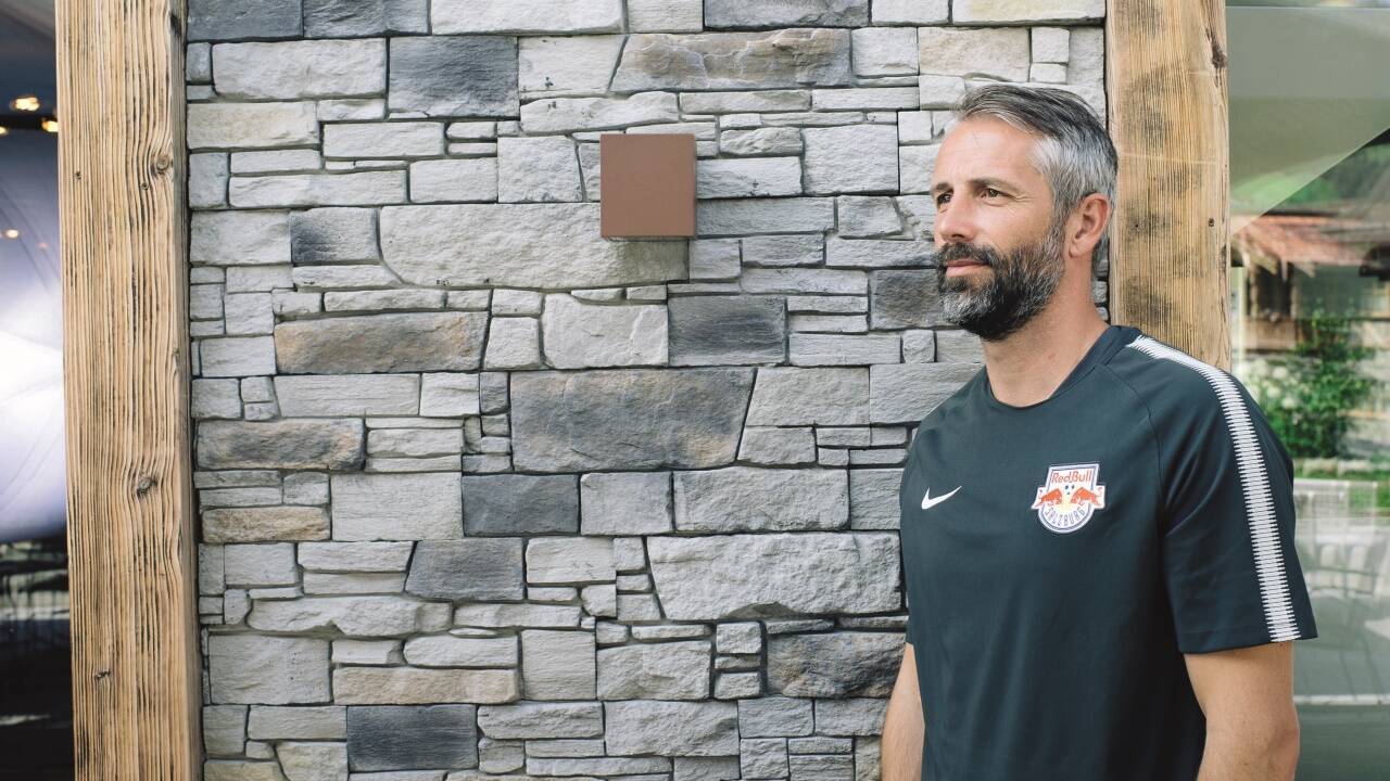 Marco Rose nahm sich in einer Trainingspause Zeit für das Interview. marco riebler 