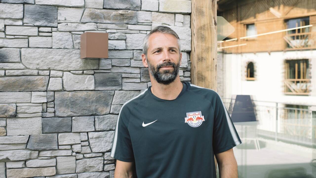 Marco Rose nahm sich in einer Trainingspause Zeit für das Interview. marco riebler 