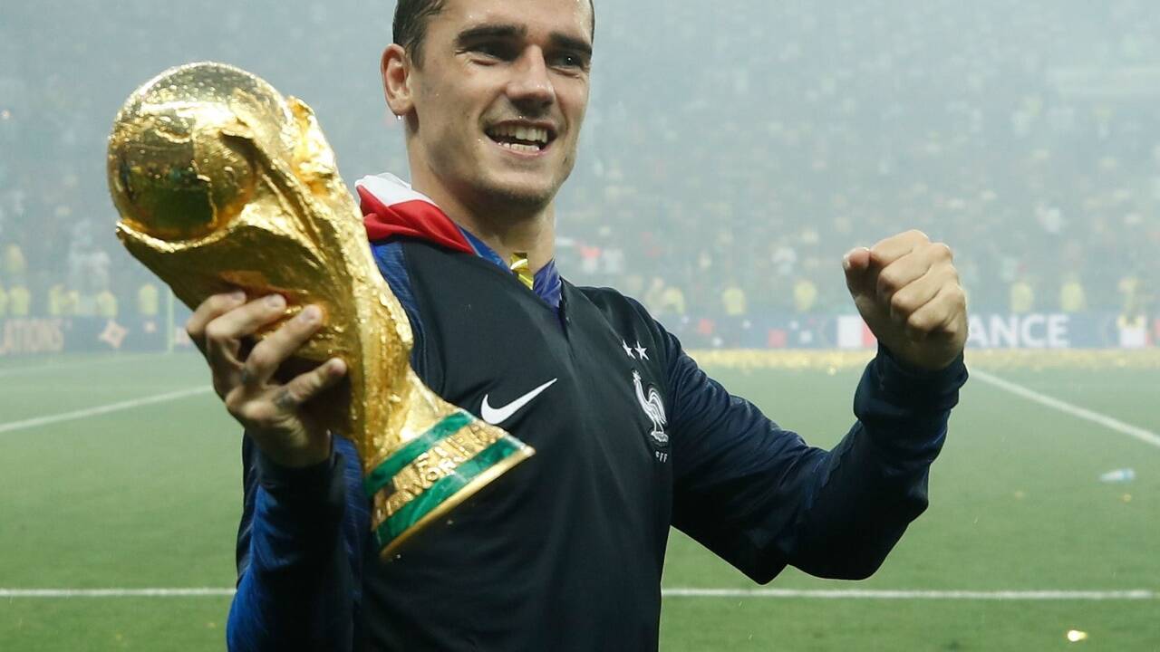 Antoine Griezmann feiert den WM-Titel. 