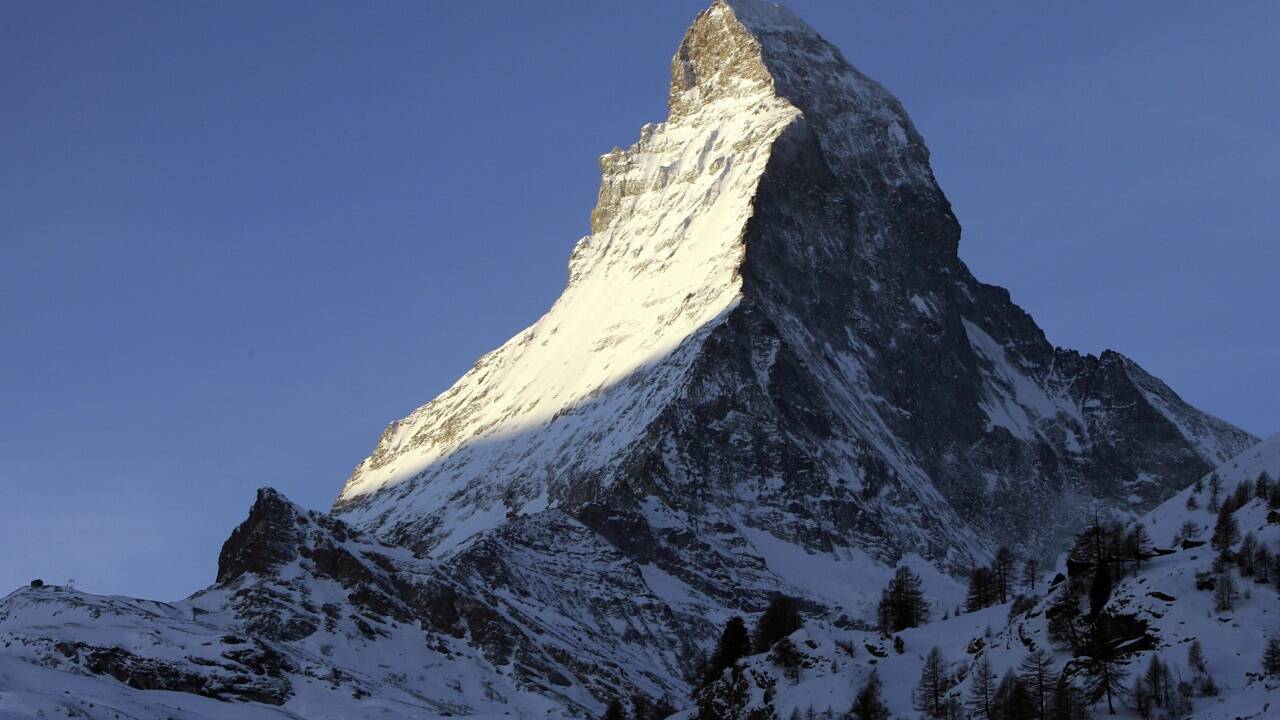 Das Matterhorn in der Schweiz. Das Matterhorn in der Schweiz.