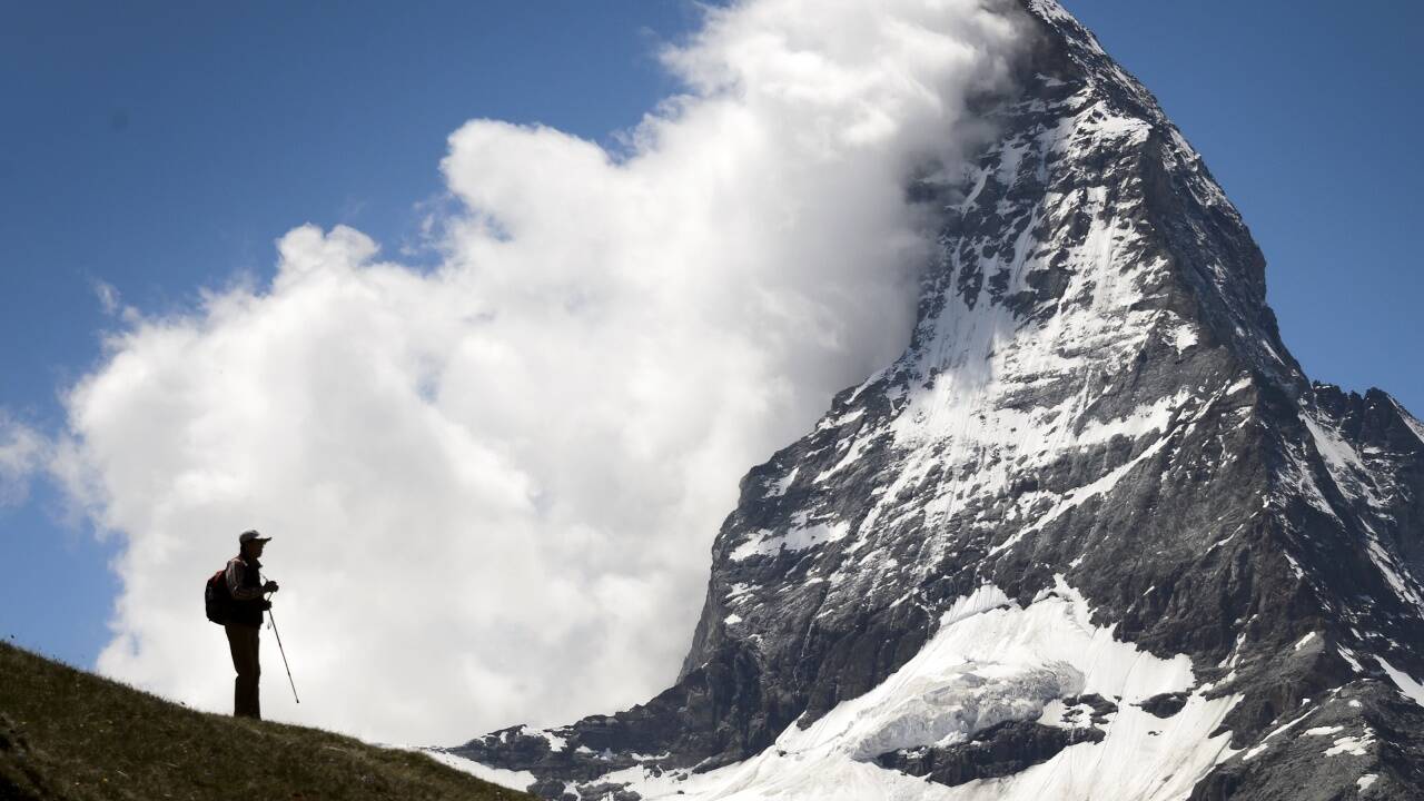 Das Matterhorn in der Schweiz. Das Matterhorn in der Schweiz.