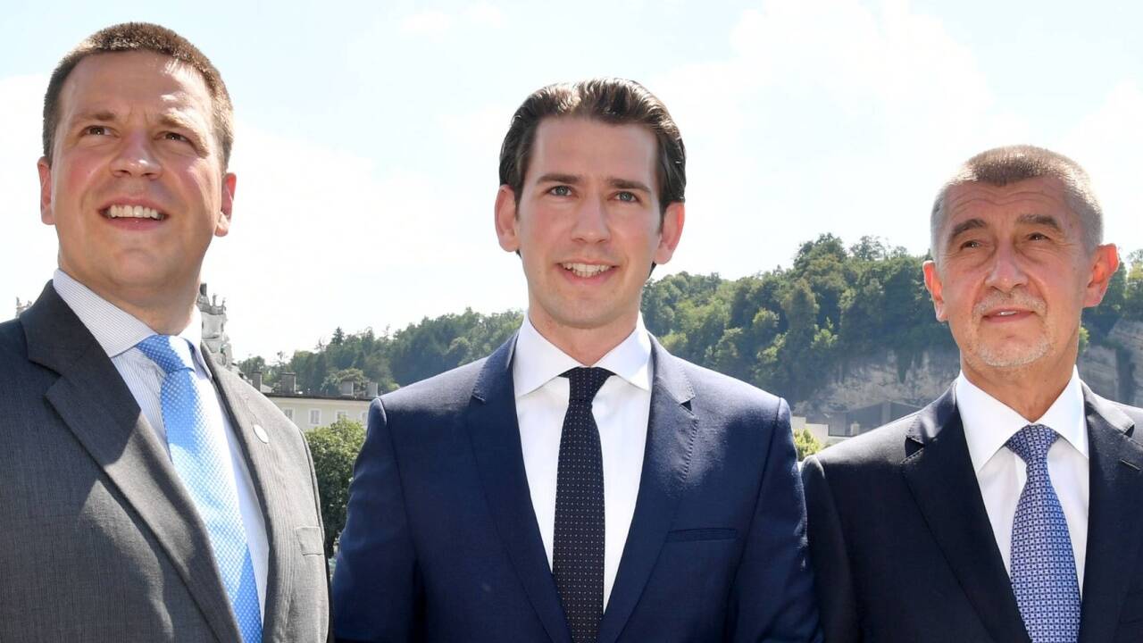 Kanzler Kurz mit den Regierungschefs Ratas und Babis. 