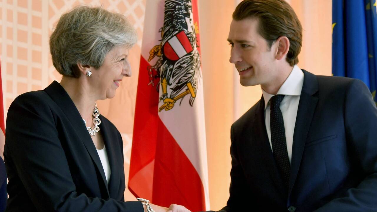 Die britische Premierministerin Theresa May und Bundeskanzler Sebastian Kurz. 