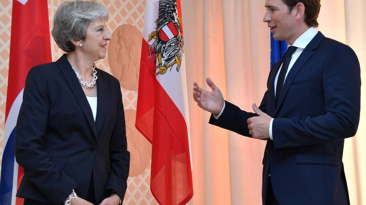 Die britische Premierministerin Theresa May und Bundeskanzler Sebastian Kurz. 