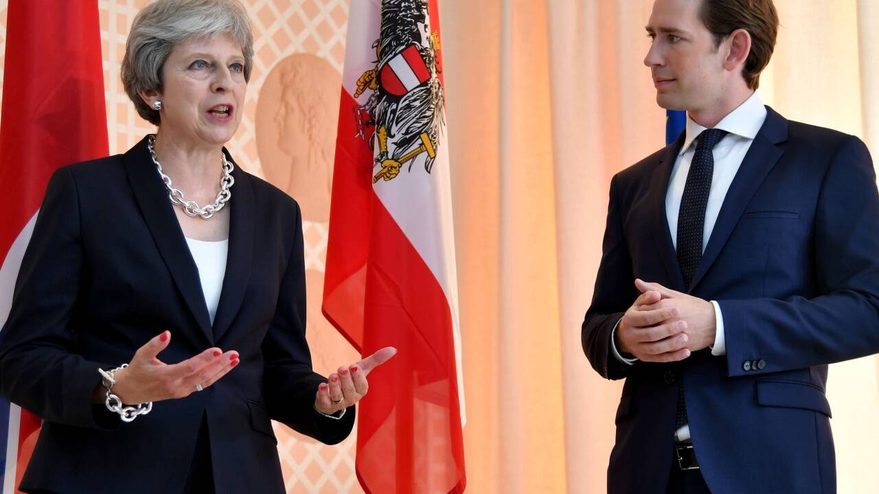 Die britische Premierministerin Theresa May und Bundeskanzler Sebastian Kurz. 