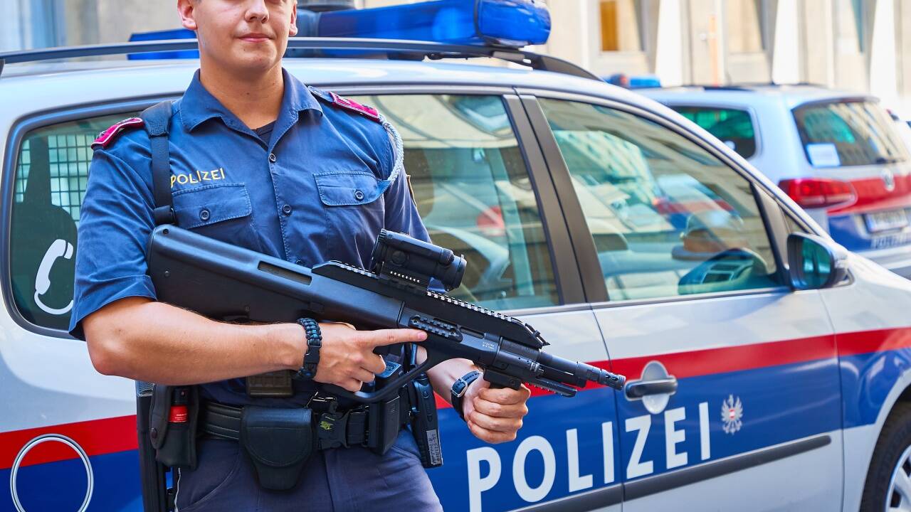 Das neue Sturmgewehr der Polizei. 