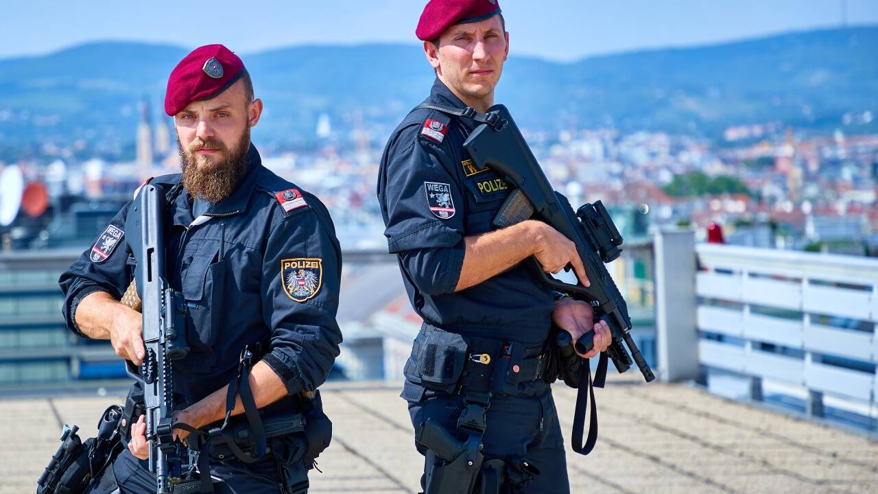 Das neue Sturmgewehr der Polizei. 