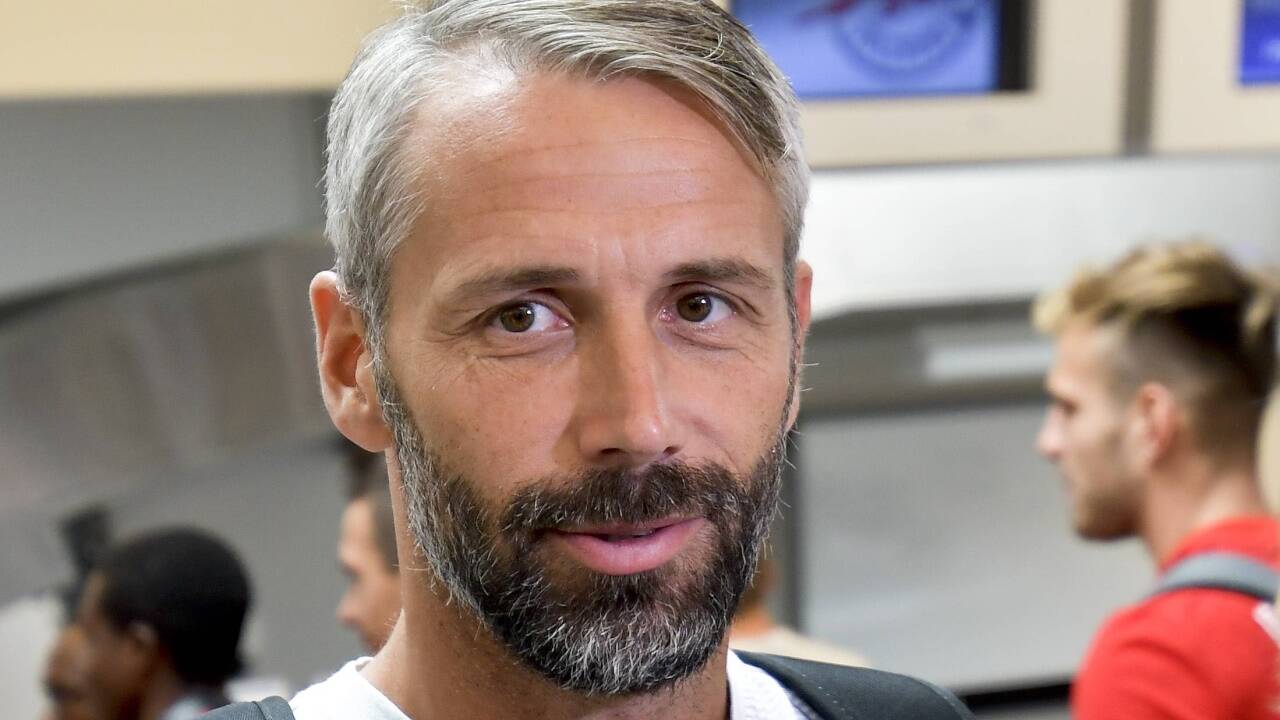 Salzburg-Trainer Marco Rose am Montag, 13. August 2018, am Flughafen Salzburg vor dem Abflug nach Skopje. FC Salzburg spielt in der UEFA Champions League Qualifikation am 14.8.2018 in Skopje gegen Shkendija Tetovo.  Salzburg-Trainer Marco Rose am Montag, 13. August 2018, am Flughafen Salzburg vor dem Abflug nach Skopje. FC Salzburg spielt in der UEFA Champions League Qualifikation am 14.8.2018 in Skopje gegen Shkendija Tetovo.
