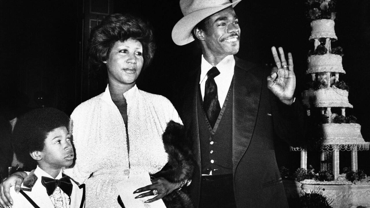 Aretha Franklin mit ihrem Ehemann Glen Turman im April 1978. 