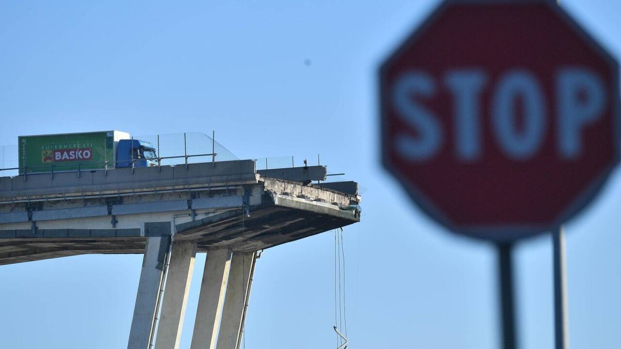 Die Todesbrücke von Genua. 