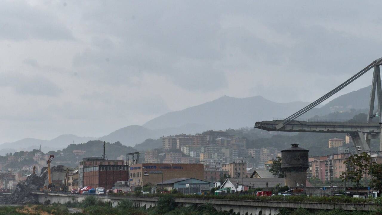 Die Todesbrücke von Genua. 