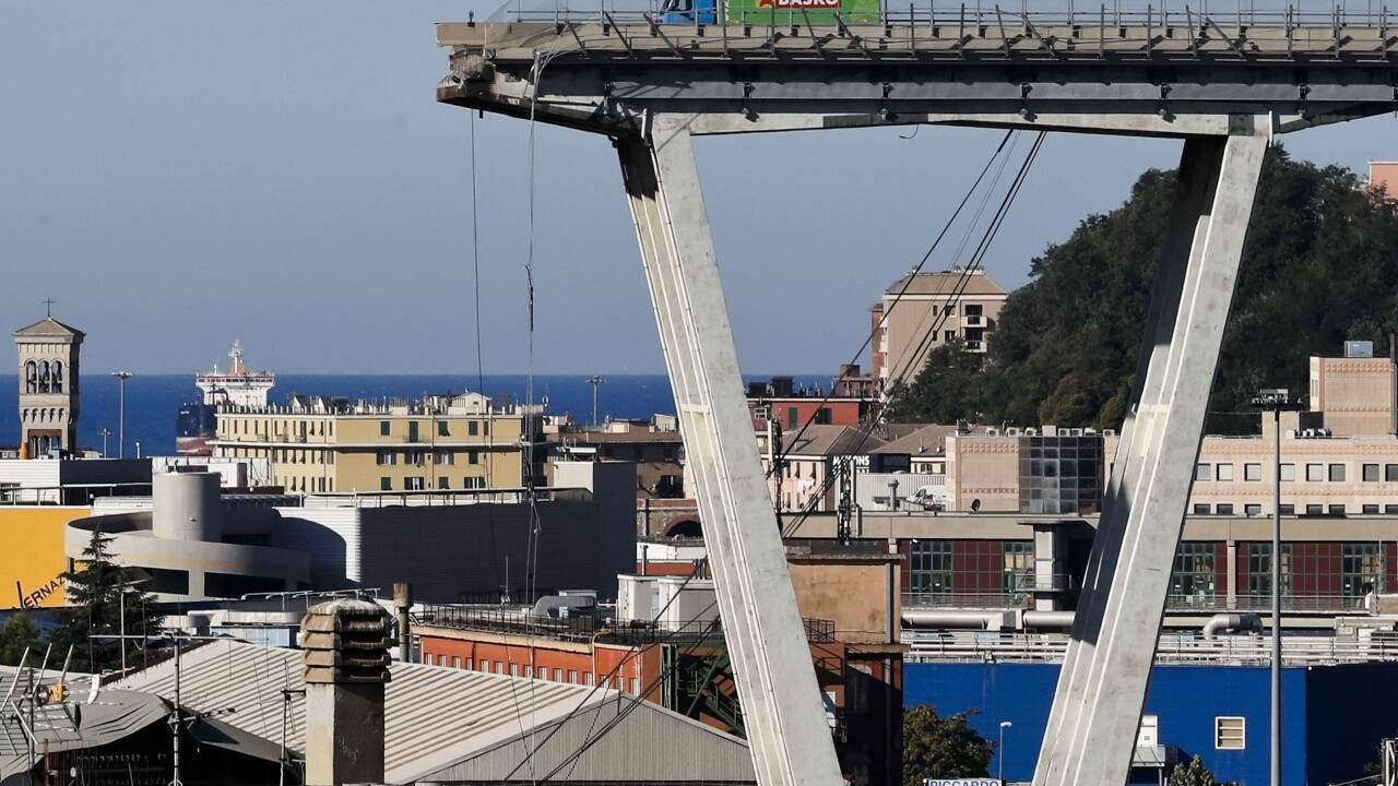 Die Todesbrücke von Genua. 