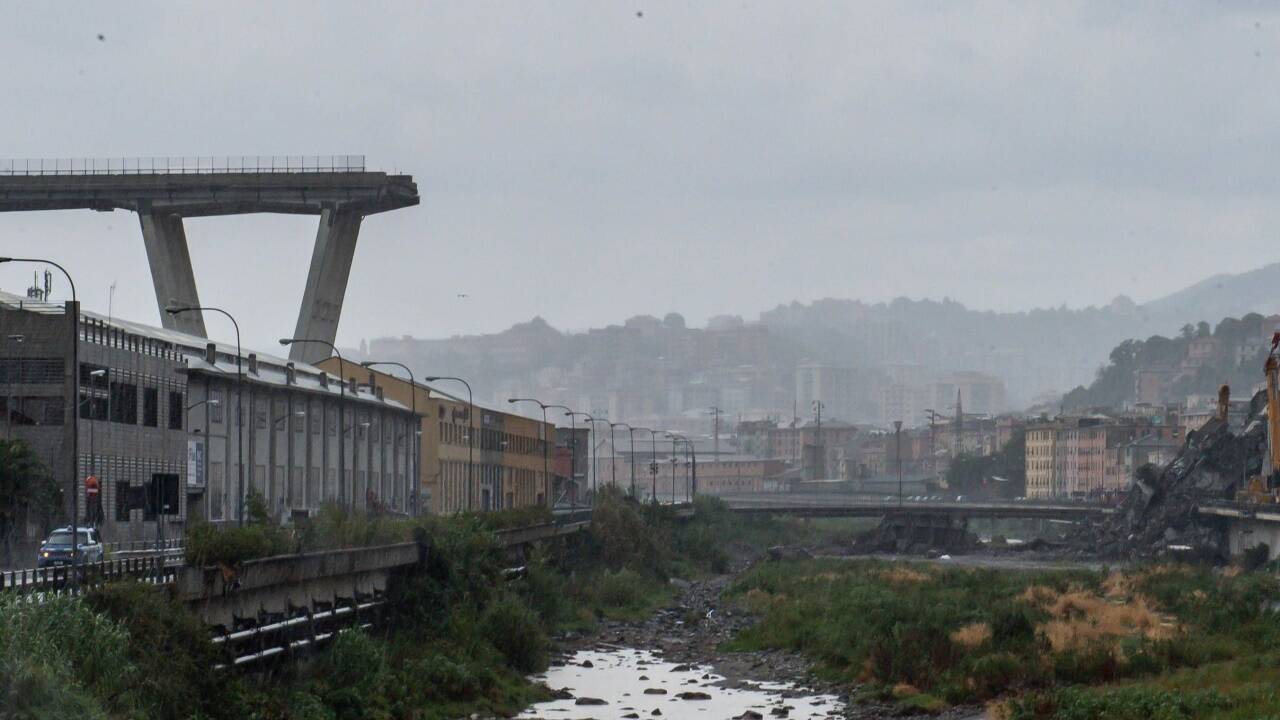 Die Todesbrücke von Genua. 