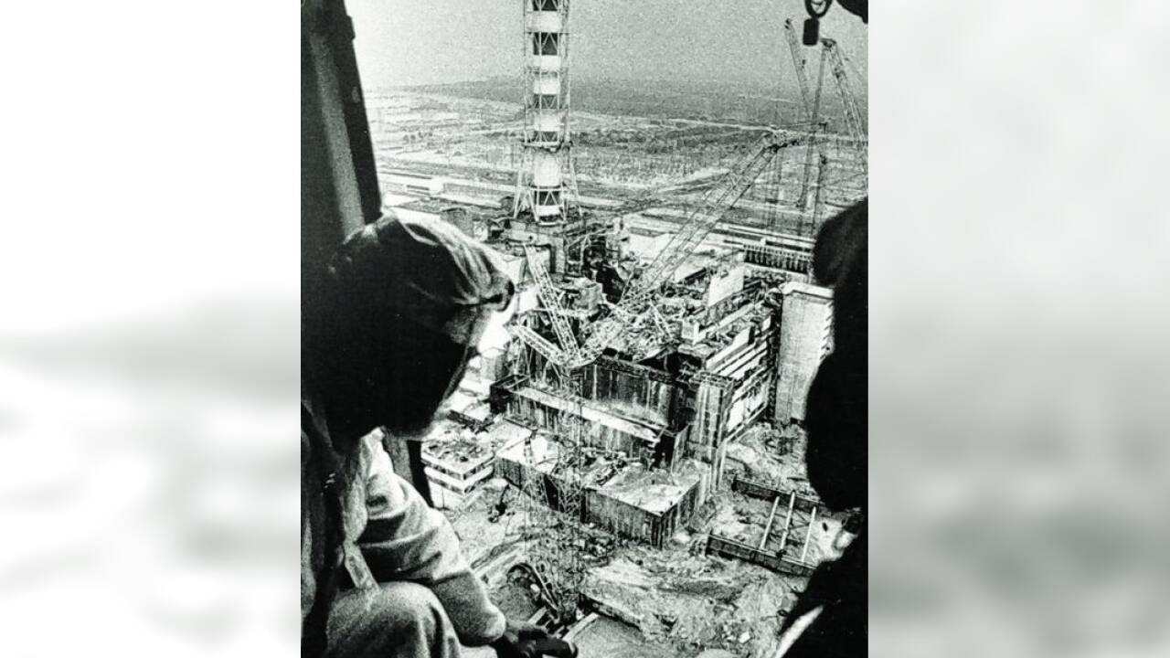 Das zerstörte AKW Tschernobyl.  
