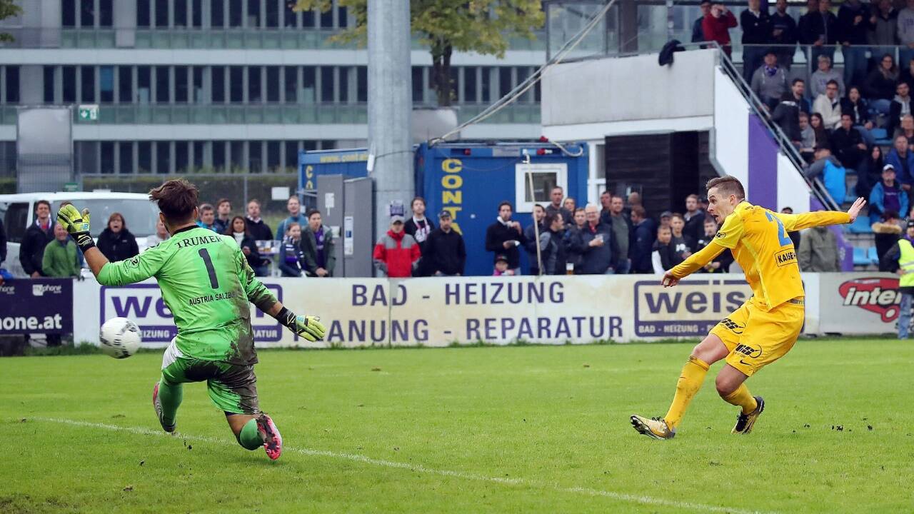 Christof Kopleder trifft zum 1:1. 
