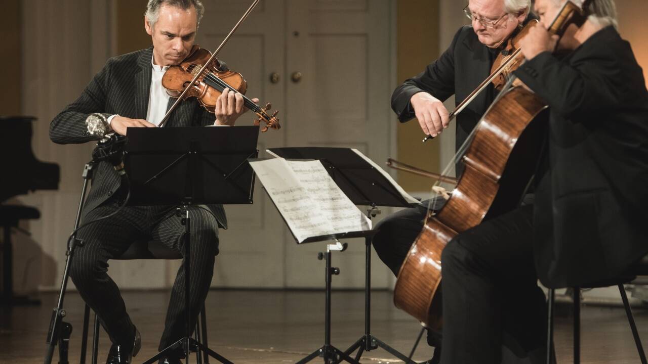 Benjamin Schmid, Lars Anders Tomter und Clemens Hagen (von links) 