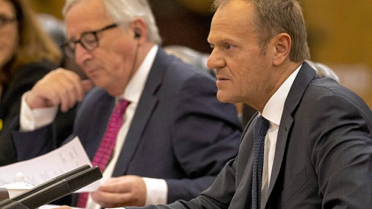 EU-Ratspräsident Donald Tusk: Idee der Anlandeplattformen ist noch nicht begraben. 