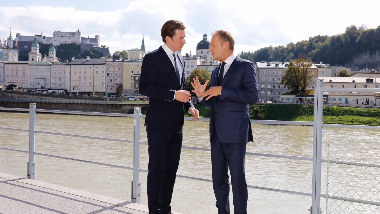 Bundeskanzler Kurz mit EU-Ratspräsident Donald Tusk. 
