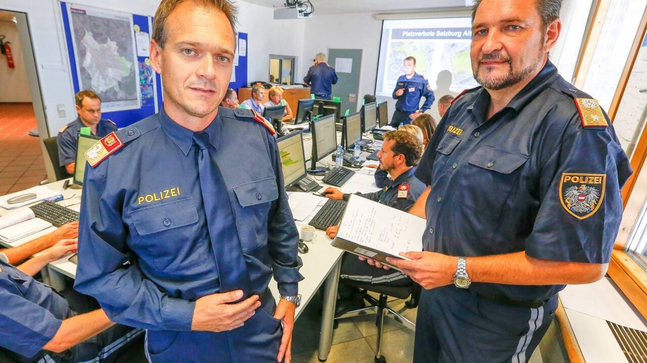 Einsatzleiter Bernhard Rausch und Einsatzkommandant Gottfried Gamsjäger.  