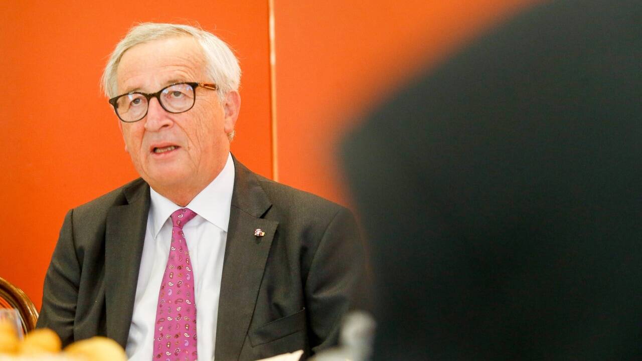 EU-Kommissionspräsident Jean-Claude Juncker am Donnerstag (20. September 2018) beim Interview. 