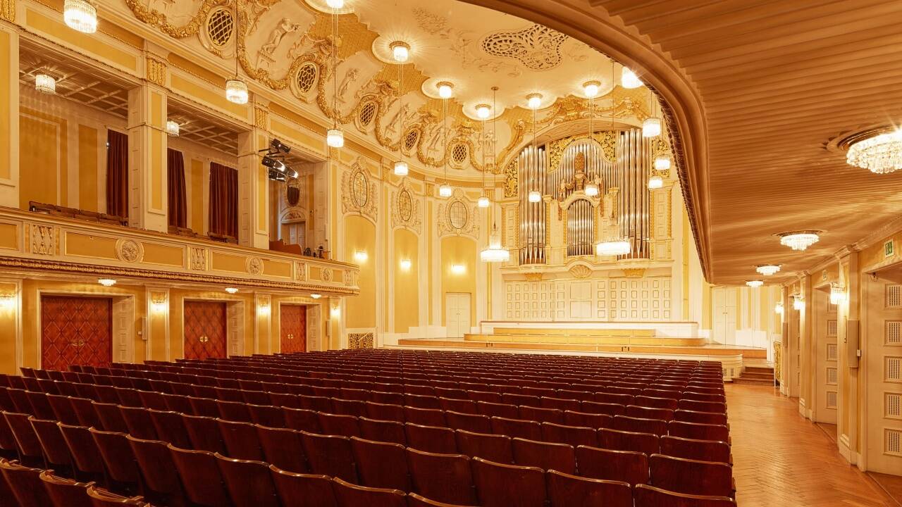 Der Große Saal des Mozarteum ist das Prunkstück des Hauses.  