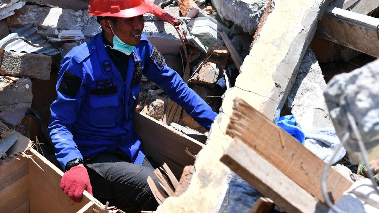 Massive Zerstörungen in der Stadt Palu. 