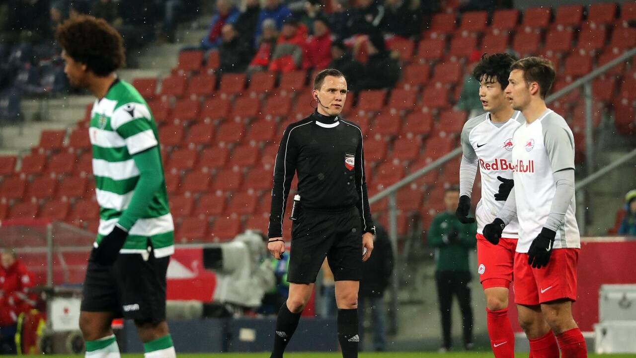 Sebastian Gishamer bei seinem unverhofften internationalen Debüt in der Youth League.  
