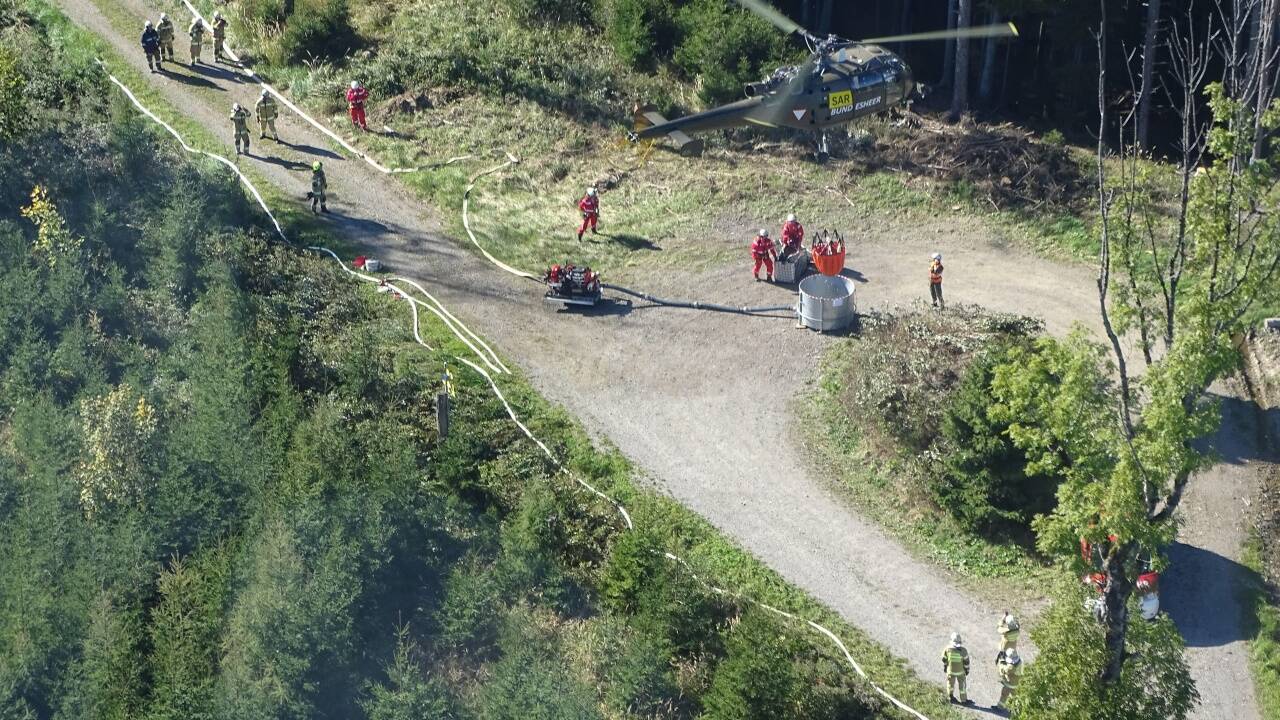 Das Zusammenspiel verschiedener Einsatzorganisationen wurde trainiert.  