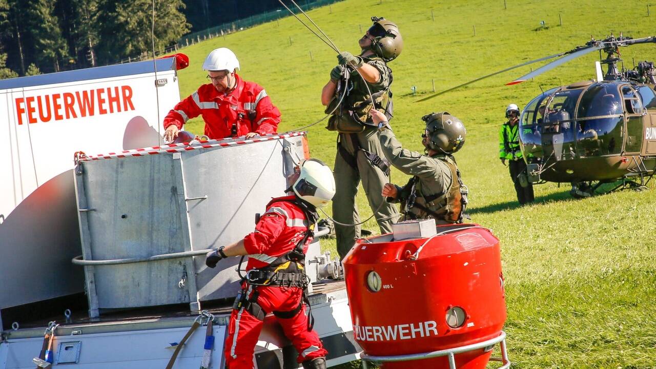 Das Zusammenspiel verschiedener Einsatzorganisationen wurde trainiert.  