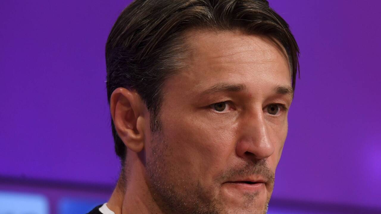 Unter Druck: Trainer Niko Kovac steckt mit Bayern München in einer dicken Krise. Das Foto zeigt ihn bei der Pressekonferenz nach der 0:3-Heimniederlage gegen Mönchengladbach. 