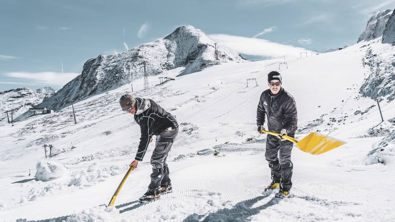 Letzte Vorbereitungen auf dem Kitzsteinhorn. Am Freitag wird gestartet. 