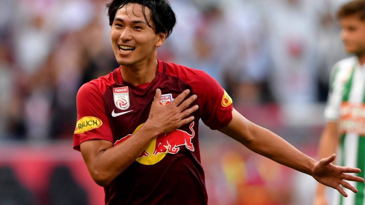 Japans Takumi Minamino erzielte drei Tore in zwei Spielen.  Japans Takumi Minamino erzielte drei Tore in zwei Spielen.