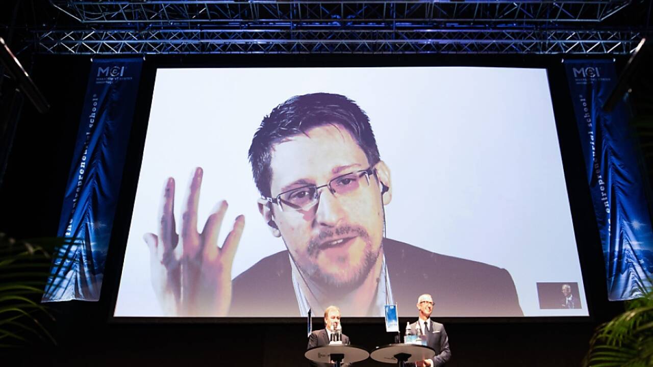 Snowden war per Video zugeschaltet  Snowden war per Video zugeschaltet