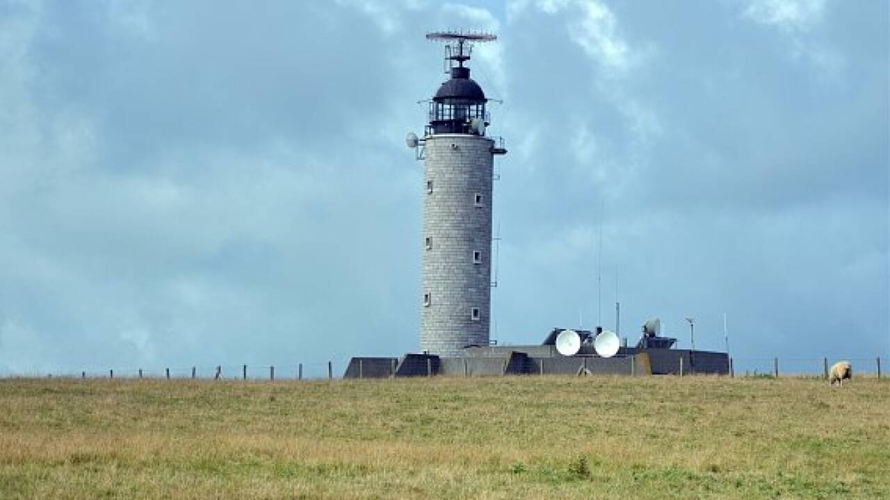 Eine Küste, die Kreide schluckt in der Normandie