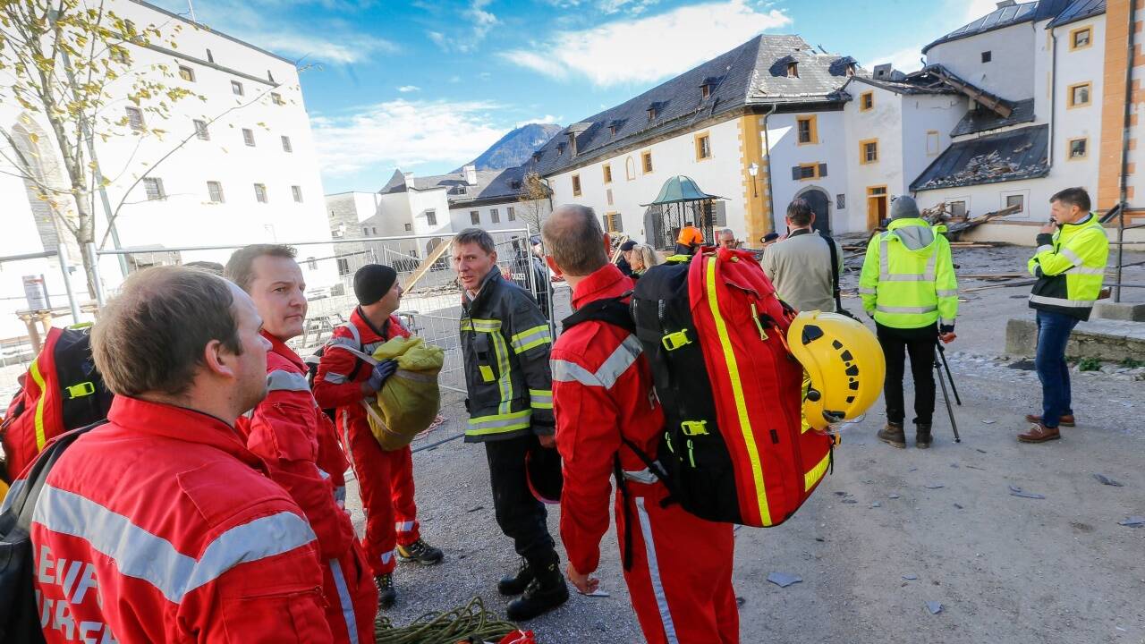 Die Festung Hohensalzburg wurde von den Sturmböen heftig getroffen.  
