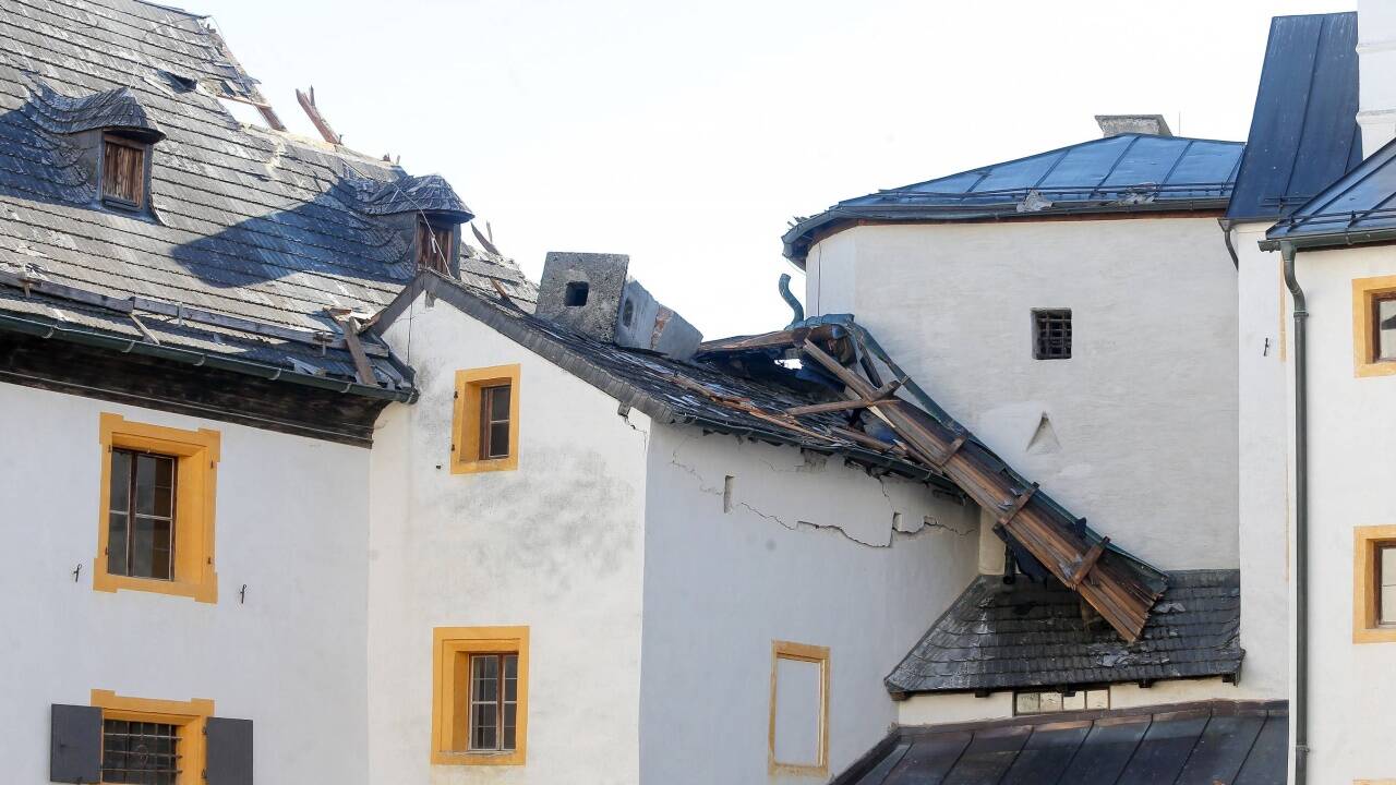 Die Festung Hohensalzburg wurde von den Sturmböen heftig getroffen.  