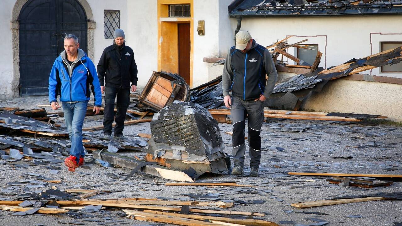Die Festung Hohensalzburg wurde von den Sturmböen heftig getroffen.  