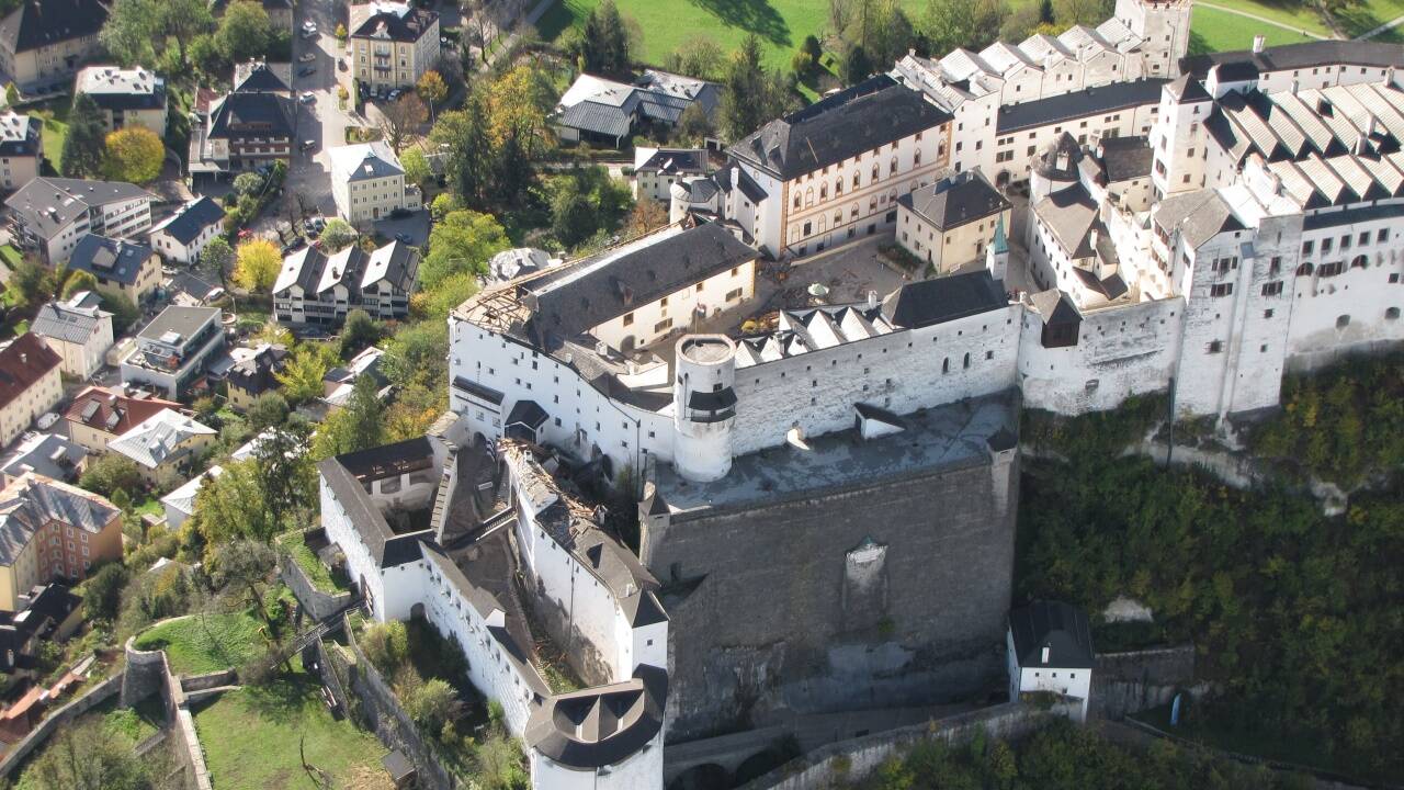 Die Festung Hohensalzburg wurde von den Sturmböen heftig getroffen.  