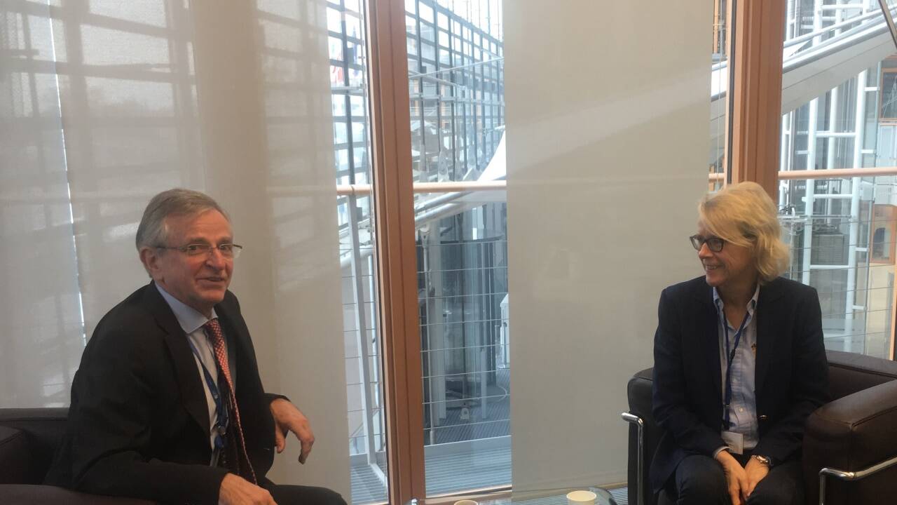 Wilhelm Molterer mit unserer Brüssel-Korrespondentin Monika Graf. 