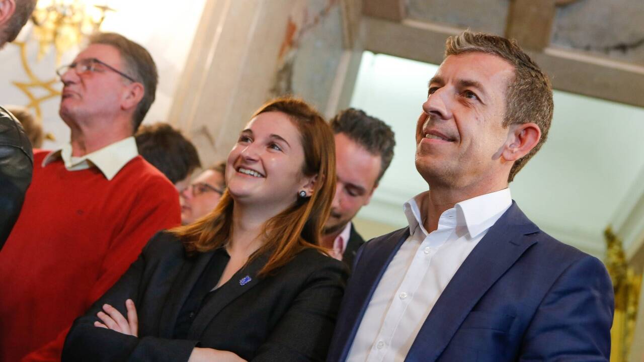 FPÖ-Landesparteichefin Marlene Svazek mit dem Klubchef der Stadtpartei Andreas Reindl und Karl Michael Blagi (ganz links im Bild).  